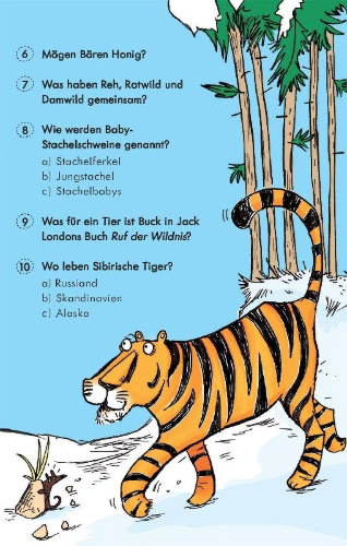 Buchcover und Innenansicht für das Buch: 50 Quiz-Karten: Rätsel aus der Tierwelt