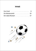 Buchcover und Innenansicht für das Buch: Leselöwen 1. Klasse - Fußballstar und Dribbelkönig