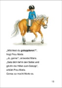 Buchcover und Innenansicht für das Buch: Leselöwen 2. Klasse - Der erste Ausritt auf Ponyhof Apfelblüte