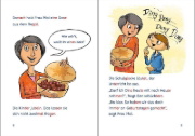 Buchcover und Innenansicht für das Buch: Leselöwen 2. Klasse - Drei Freunde retten die Schule