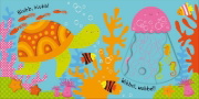 Buchcover und Innenansicht für das Buch: Babys erstes Schiebebuch: Im Meer