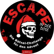 Buchcover und Innenansicht für das Buch: Escape-Adventskalender in der Dose