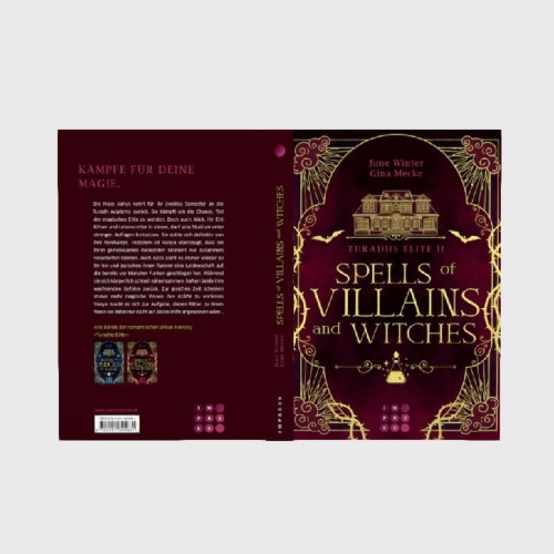 Buchcover und Innenansicht für das Buch: Spells of Villains and Witches  (Turadhs Elite 2)
