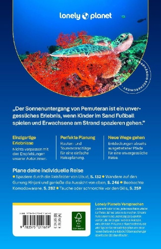 Buchcover und Innenansicht für das Buch: LONELY PLANET Reiseführer Bali, Lombok & Nusa Tenggara