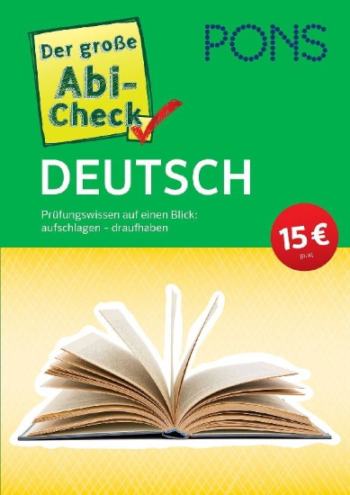 Buchcover und Innenansicht für das Buch: PONS Der große Abi-Check Deutsch
