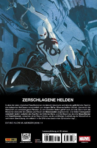 Buchcover und Innenansicht für das Buch: Aliens vs. Avengers (2024) #1#-4