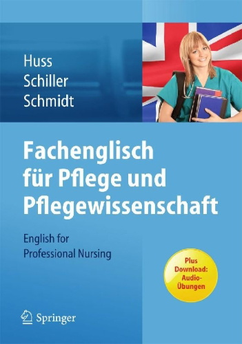 Buchcover und Innenansicht für das Buch: Fachenglisch für Pflege und Pflegewissenschaft