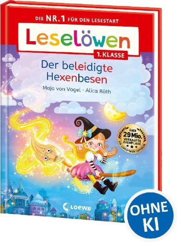 Buchcover und Innenansicht für das Buch: Leselöwen 1. Klasse - Der beleidigte Hexenbesen