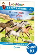 Buchcover und Innenansicht für das Buch: Leselöwen Lesetraining 2. Klasse - Das verletzte Wildpferd