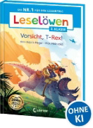 Buchcover und Innenansicht für das Buch: Leselöwen 2. Klasse - Vorsicht, T-Rex!