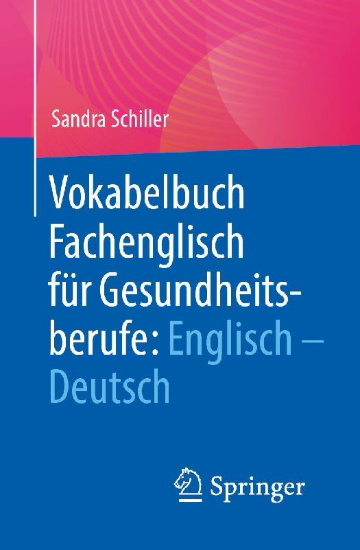 Buchcover und Innenansicht für das Buch: Vokabelbuch Fachenglisch für Gesundheitsberufe: Englisch - Deutsch