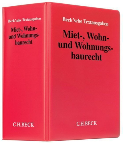 Buchcover und Innenansicht für das Buch: Miet-, Wohn- und Wohnungsbaurecht (mit Fortsetzungsnotierung). Inkl. 87. Ergänzungslieferung