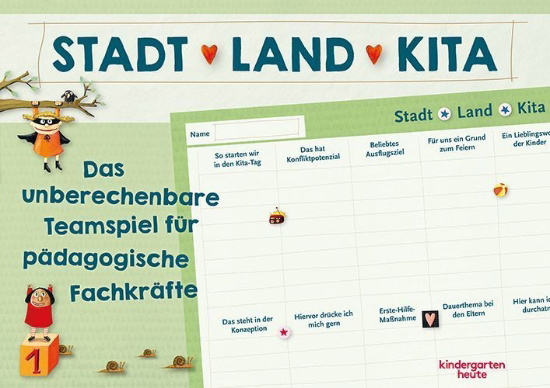 Buchcover und Innenansicht für das Buch: Stadt, Land, Kita