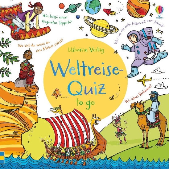 Buchcover und Innenansicht für das Buch: Weltreise-Quiz to go