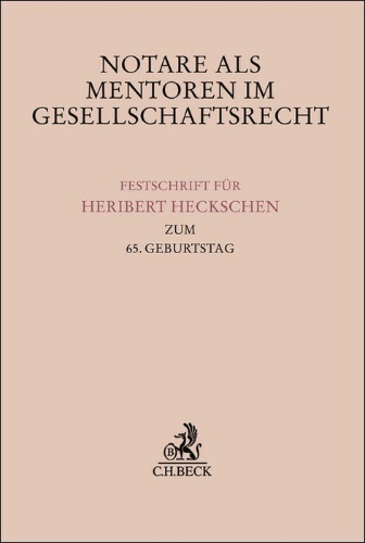 Buchcover und Innenansicht für das Buch: Notare als Mentoren im Gesellschaftsrecht