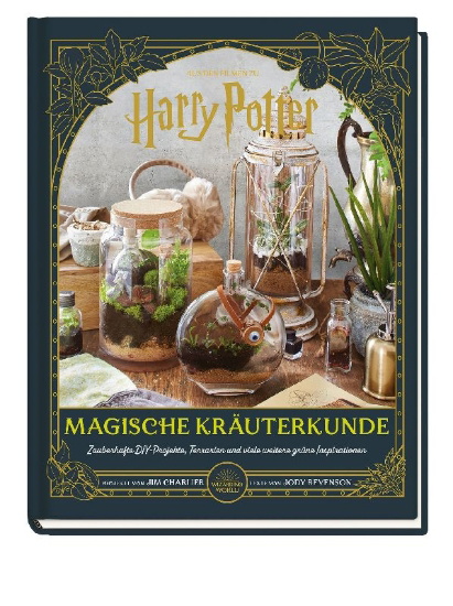 Buchcover und Innenansicht für das Buch: Harry Potter: Herbology Magic - Botanical Projects, Terrariums, and Gardens Inspired by the Wizarding World