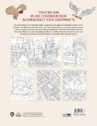 Buchcover und Innenansicht für das Buch: Harry Potter: An Official Hogwarts Coloring Book