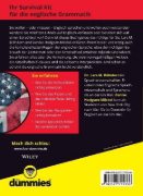 Buchcover und Innenansicht für das Buch: Englische Grammatik für Dummies
