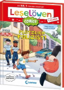 Buchcover und Innenansicht für das Buch: Leselöwen Comics 1. Klasse - Plötzlich Polizist!