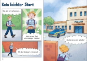 Buchcover und Innenansicht für das Buch: Leselöwen Comics 1. Klasse - Plötzlich Polizist!