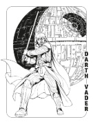 Buchcover und Innenansicht für das Buch: Star Wars: Malspaß mit 3D-Stickern