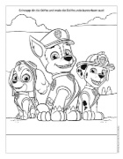 Buchcover und Innenansicht für das Buch: PAW Patrol: Mein Mal- und Stickerspaß