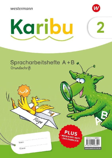 Buchcover und Innenansicht für das Buch: Karibu 2. Spracharbeitshefte. Grundschrift