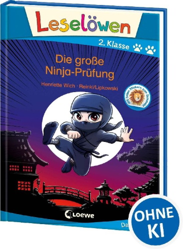 Buchcover und Innenansicht für das Buch: Leselöwen 2. Klasse - Die große Ninja-Prüfung
