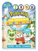 Buchcover und Innenansicht für das Buch: Pokémon: Das verrückte Wimmelmalbuch - Entdecke Paldea!