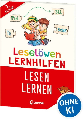 Buchcover und Innenansicht für das Buch: Leselöwen Lernhilfen - Lesen lernen - 1. Klasse
