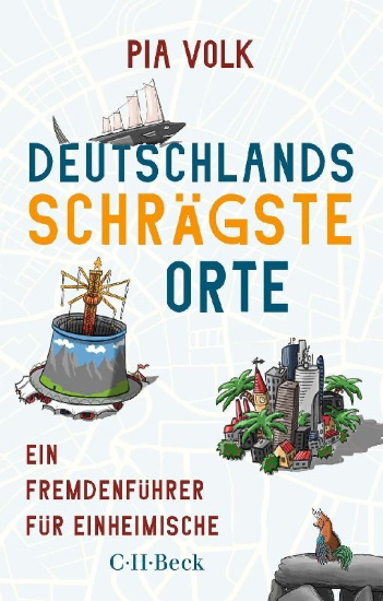 Buchcover und Innenansicht für das Buch: Deutschlands schrägste Orte