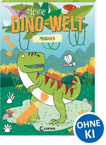 Buchcover und Innenansicht für das Buch: Les Dinosaures - Bloc à colorier