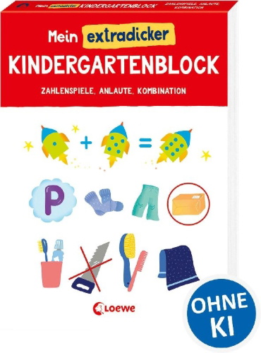 Buchcover und Innenansicht für das Buch: Mein extradicker Kindergartenblock