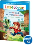 Buchcover und Innenansicht für das Buch: Leselöwen 2. Klasse - Nano und der Knallschleicher