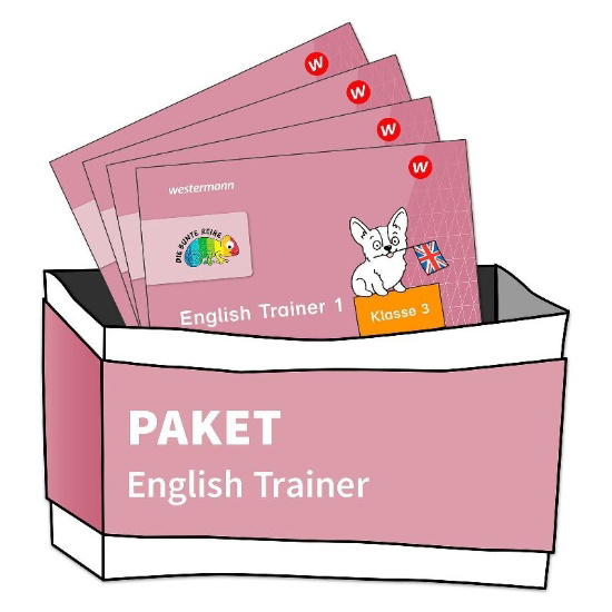 Buchcover und Innenansicht für das Buch: DIE BUNTE REIHE - Englisch. Paket: English Trainer, Klasse 3/4 (4 Hefte)