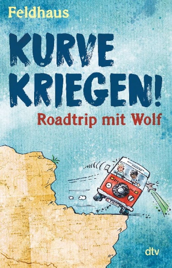 Buchcover und Innenansicht für das Buch: Kurve kriegen - Roadtrip mit Wolf