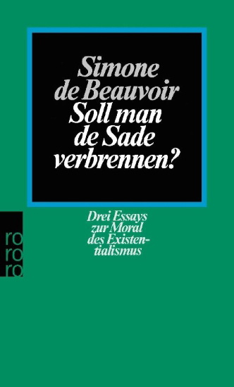 Buchcover und Innenansicht für das Buch: Soll man de Sade verbrennen?
