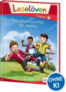 Buchcover und Innenansicht für das Buch: Leselöwen 1. Klasse - Das Fußballspiel des Jahres