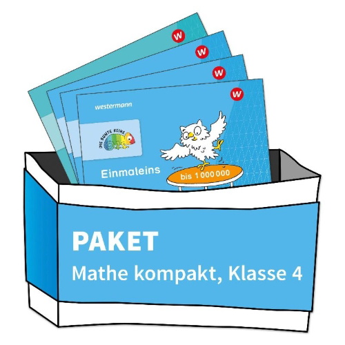 Buchcover und Innenansicht für das Buch: DIE BUNTE REIHE - Mathematik. Paket Mathe kompakt Klasse 4