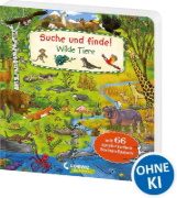 Buchcover und Innenansicht für das Buch: Suche und finde! - Wilde Tiere