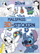 Buchcover und Innenansicht für das Buch: Disney Stitch: Malspaß mit 3D-Stickern