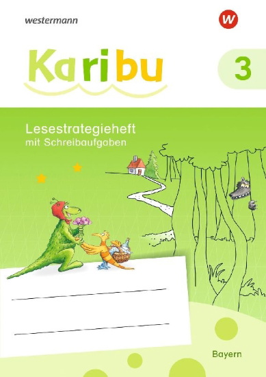 Buchcover und Innenansicht für das Buch: Karibu 3. Lesestrategieheft. Für Bayern