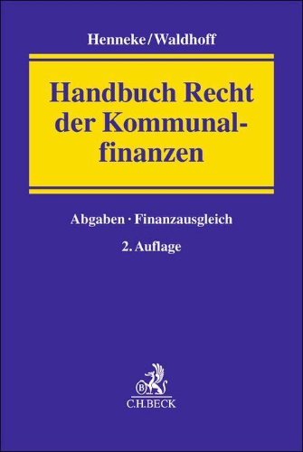 Buchcover und Innenansicht für das Buch: Handbuch Recht der Kommunalfinanzen