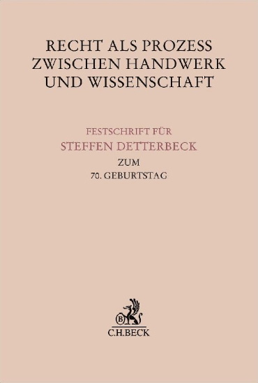 Buchcover und Innenansicht für das Buch: Recht als Prozess zwischen Handwerk und Wissenschaft