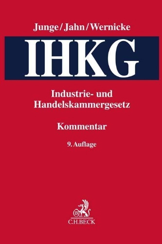 Buchcover und Innenansicht für das Buch: Industrie- und Handelskammergesetz. IHKG