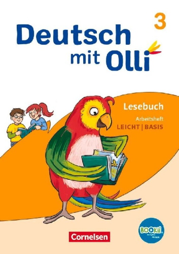 Buchcover und Innenansicht für das Buch: Deutsch mit Olli Lesen 2-4 3. Schuljahr. Arbeitsheft Leicht / Basis