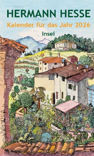 Buchcover und Innenansicht für das Buch: Hermann Hesse Kalender für das Jahr 2026
