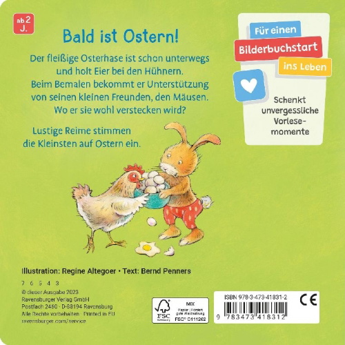Buchcover und Innenansicht für das Buch: Mein liebstes Osterbuch