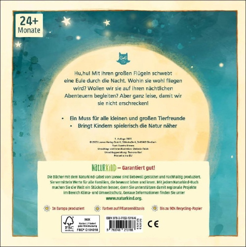 Buchcover und Innenansicht für das Buch: Mein erstes Naturbuch - Die Eule