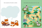 Buchcover und Innenansicht für das Buch: Mes Autocollants Scintillants - Animaux Sauvages